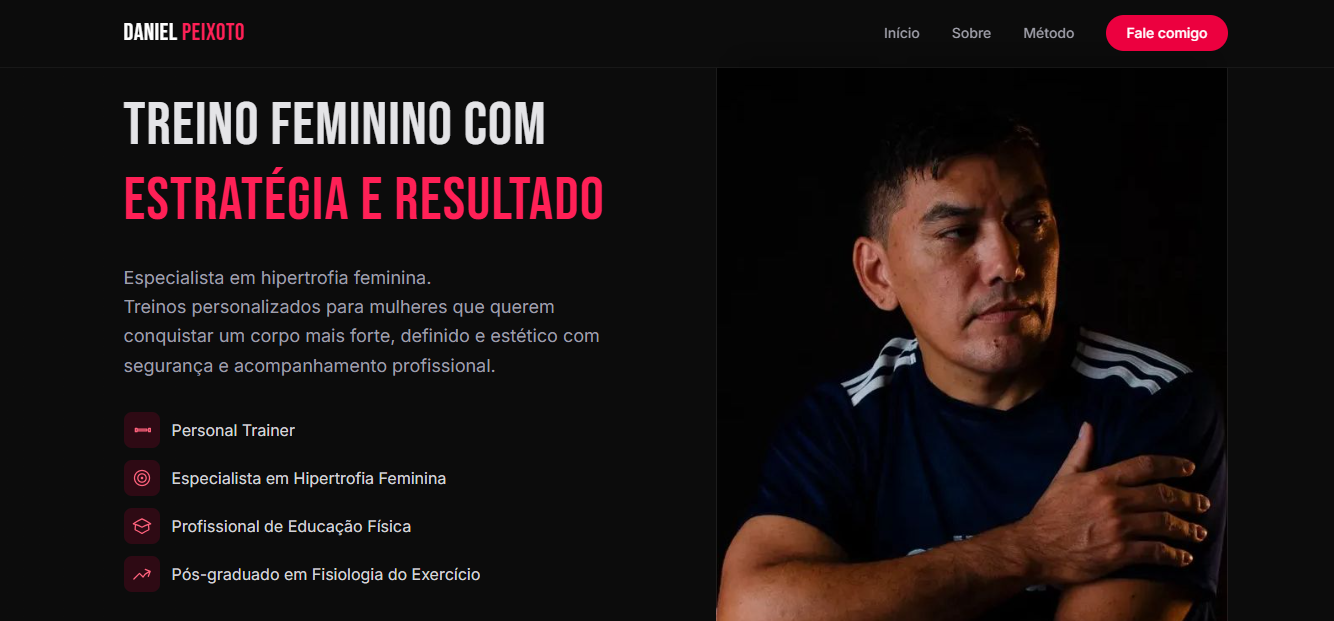 Página de Daniel Peixoto